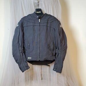 Joe Rocket Armored Padded Motorcycle Jacket Black Streetwear Biker Mens Size S